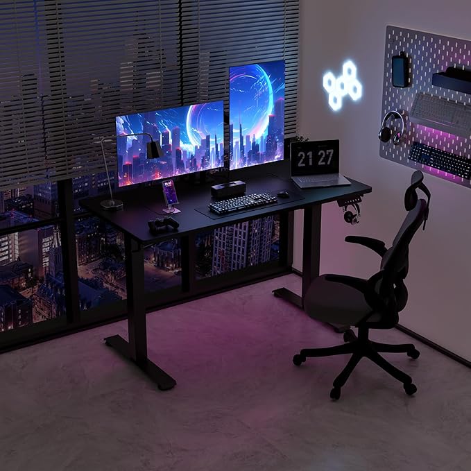 48 * 24 Electric Standing Desk, Adjustable Height Sit Stand Up Desk, Motorized Home Office Computer Gaming Workstation Desk