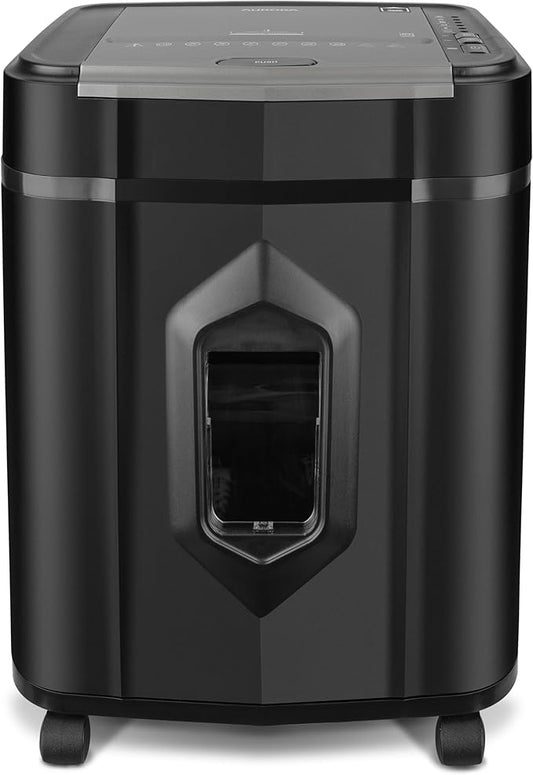 Aurora High Security 120-Sheet Auto Feed Micro-Cut Paper and Credit Card Shredder with 5 Gallon Pullout Basket / 60 Minutes/Security Level P-5