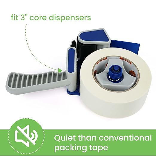 48Rolls Eco-Friendly Kraft Paper Tape 2Inch x 55Yard, White Paper Packing Tape, Biodegradable Recyclable Packaging Tape Self Adhesive Box Tape for Shipping, Sealing, Moving