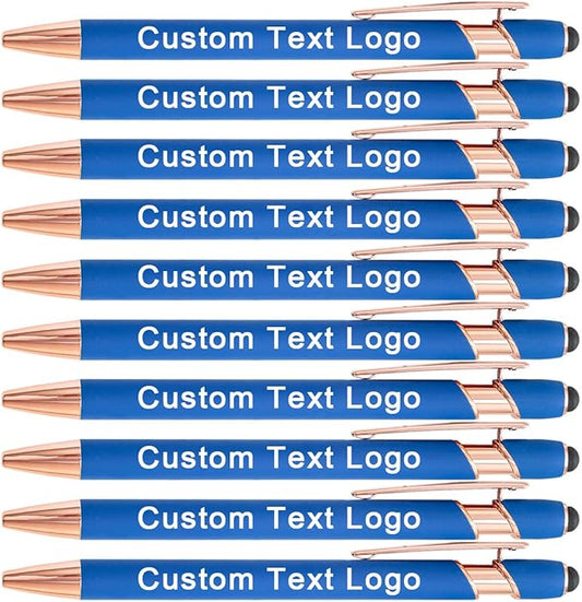 Custom Engraved Ballpoint Pens Bulk, Personalized with Name/Logo, Black or Blue Ink, Smooth Writing for Office, School, Business, Church, Reunion 100 Pcs Bulk Lake