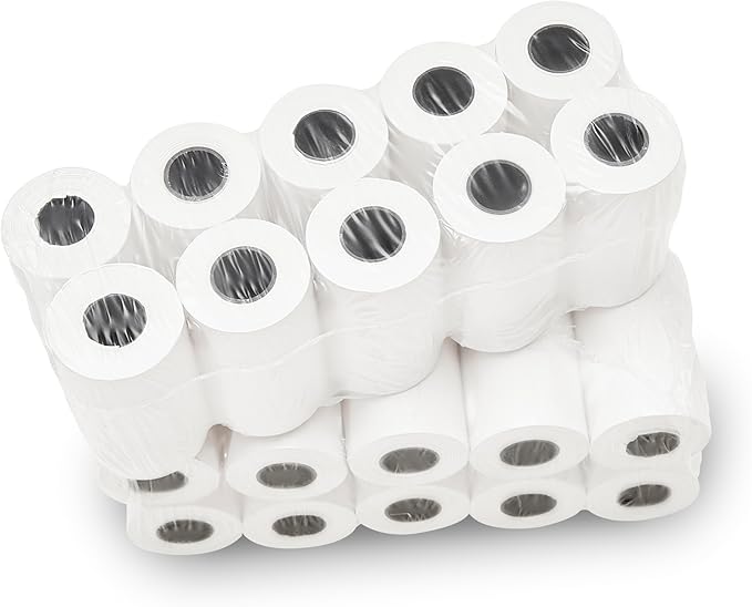(50 Rolls) 2 1/4 x 55 Thermal Paper Rolls (57mm x 30mm) For New Square Terminal Credit Card Machine 50 GSM Paper Thickness For VeriFone VX520 Ingenico ICT220 ICT250 First Data FD400 BPA FREE