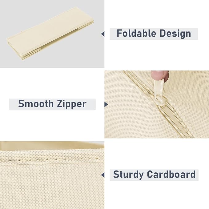 DIMJ Drawer Organizer Clothes - 20 Pack Closet Drawer Organizer Bins for Baby Clothes Storage, Fabric Dresser Organizer for Nursery Bedroom, Foldable Small Drawer Dividers for Underwear Socks