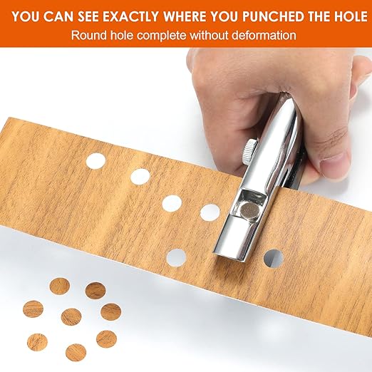 Hole Punch 1/8 inch-3mm Single Hole Punch,Heavy Duty Hole Puncher Single,Paper Punch Portable Hand Held Long Hole Puncher for Paper Cards Plastic Cardboard