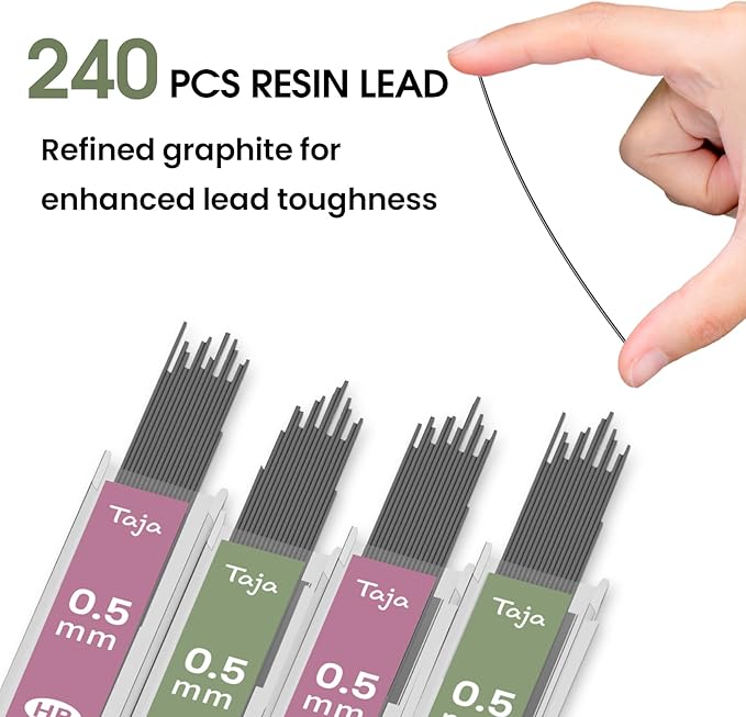 Aesthetic 0.5mm Mechanical Pencil Set with Case – 3 Vintage Mechanical Pencils, 4 Tubes HB #2 Lead Refills, 3 Erasers & 12 Eraser Refills, Cute Pencil Kit for Back to School Stationery Supplies