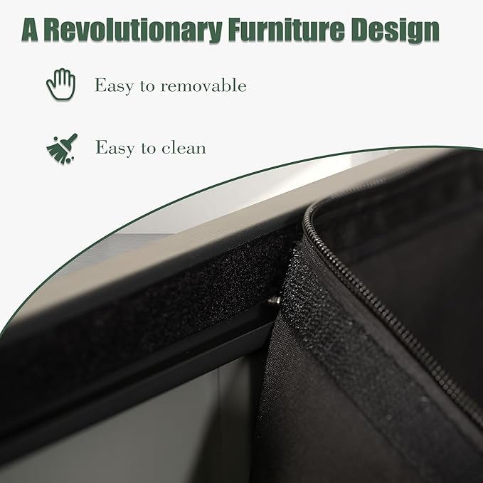 Domi Outdoor Storage Deck Box 120 Gallon, Outdoor Deck Box with Waterproof Storage Bag for Outside Cushions, Garden Tools and Pools Equipment, Gray