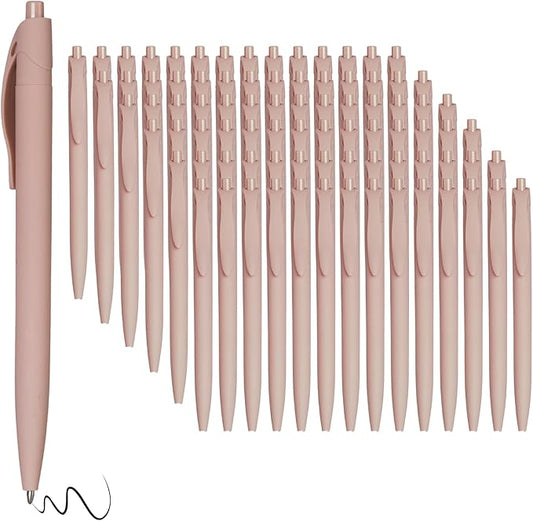 BallPoint Pens, 100 Pack (BLACK Ink),Bulk Pens,Pale Dogwood Pink Barrel,Click Pens for Office Home and School, Retractable Ballpoint Pens, Medium Point, 1.00MM (Pale Dogwood Pink)
