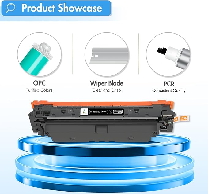 069H 069 Toner Cartridge Set: Compatible Replacement for Canon MF753Cdw Toner Cartridges 069 069H for Canon imageCLASS MF753Cdw MF751Cdw LBP674Cdw Printer Ink B/C/Y/M 4 Pack