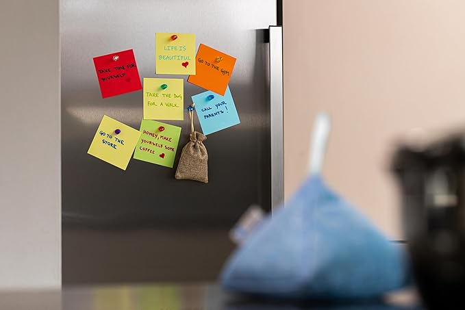 56 Colorful Magnets for Whiteboard | 7 Assorted Color Strong Push Pin Magnets | Perfect Magnetic Push Pins to use as Refrigerator Magnets, Whiteboard Magnet, Classroom Magnet