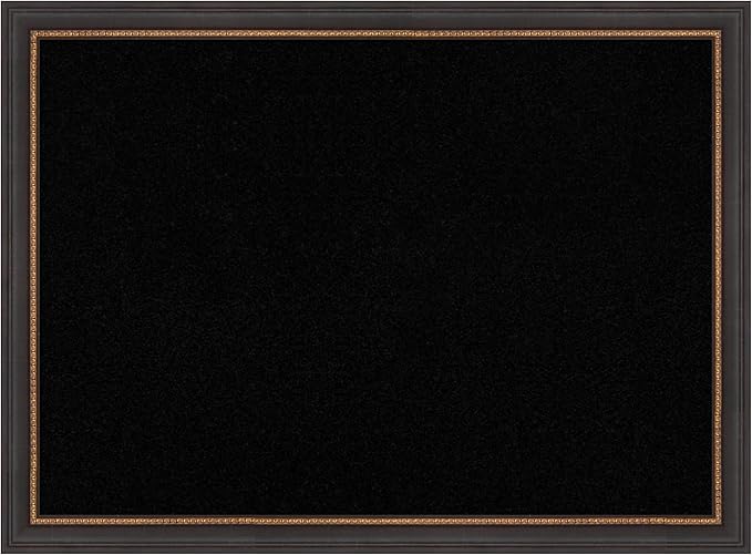 Amanti Art Black Cork Board for Wall, 23x31 Vision Board with Black Wood Frame, Medium Corkboard Office Decor for Home Organization, Traditional Corkboard Pinboard to Display Items for Home
