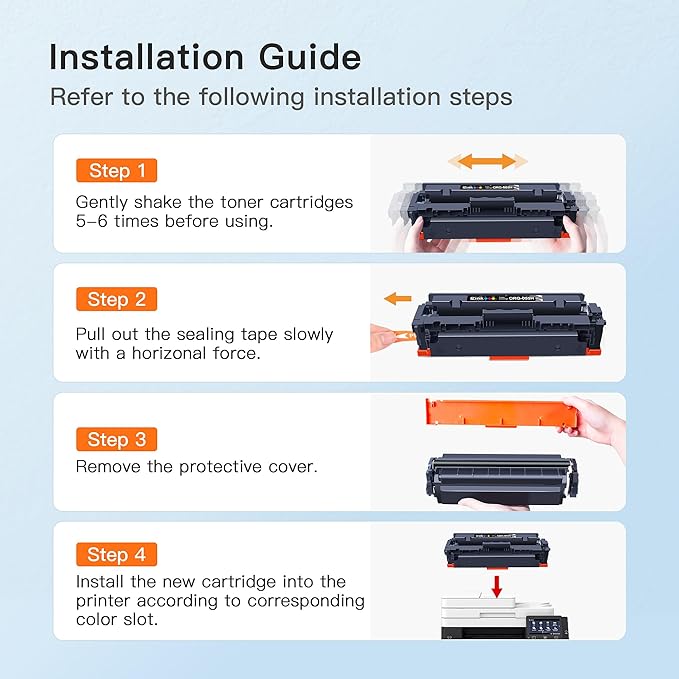 E-Z Ink Compatible Toner Cartridge Replacement for Canon 055 055H High Capacity Toner Cartridge for Canon Color ImageCLASS MF743Cdw MF741Cdw MF746Cdw MF743 Printer (Black Cyan Magenta Yellow, 4-Pack)