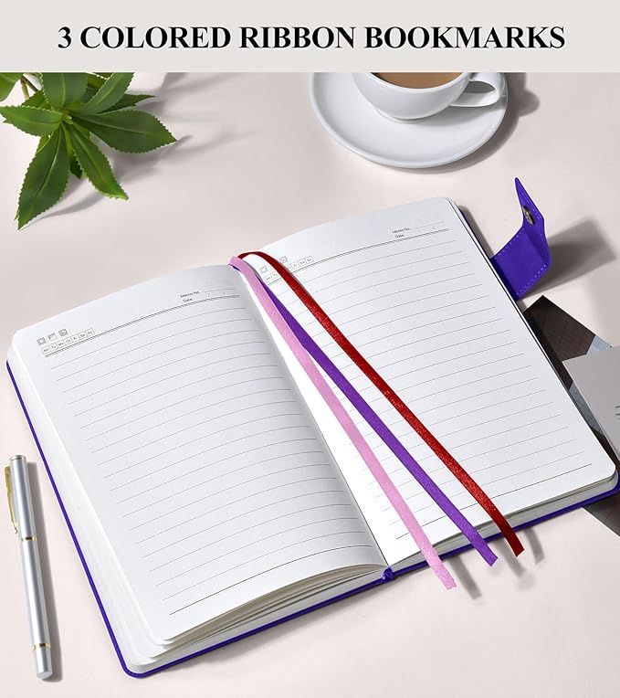 365 Page Thick Lined Journal Notebook for Men Women, A4 Large Leather Journals for Writing, Hardcover Notebooks for Work, School, Note Taking, Business, Travel Diary, College Ruled 8.5" x 11"