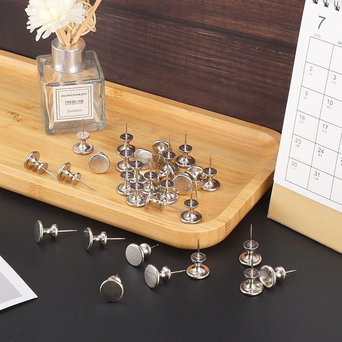 30 Count Jumbo Metal Push Pins 1.14 Inch, Giant Thumb Tacks for Wall hangings 20 Lbs Poster pins for Cork Board Bulletin Maps Office Home Classroom Decorative