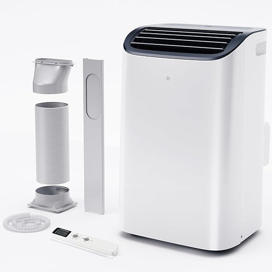EUHOMY Portable Air Conditioners, 14000 BTU Portable AC Unit up to 700 Sq.Ft, 4-in-1 Portable Air Conditioner with Cool,mDehumidifier, Fan, Sleep Mode, 24H Timer, Remote, for Apartment, RVs, Bedroom