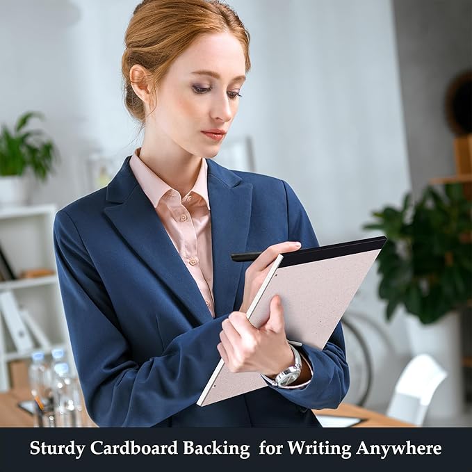 HAUTOCO 2 Pack 8.5 x 11 Legal Pads White Wide Ruled Notepads Perforated Writing Pads, 30 Sheets Per Notepad, 3-Hole Punched Paper, Writing Note Pads for School, Home, Office, Business