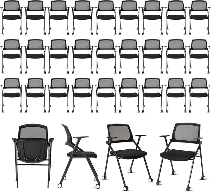 40 Pack Folding Chair Portable Nesting Commercial Seat for Events Office School Party Kitchen Dining Conference Waiting Training Room