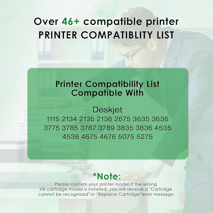 664XL Ink Cartridge Replacement for 664 664XL 664 XL Ink Cartridges Black and Color for DeskJet Ink Advantage 1115 2135 2138 3635 3636 3638 4535 4536 4538 4675 4676 4678 Printer Ink 2 Black