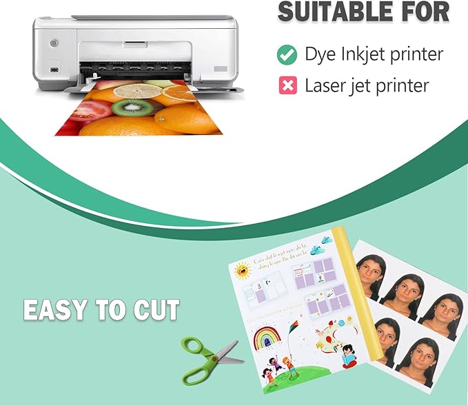 36lb Glossy Photo Paper, 11x17, Tabloid Size, Thin Glossy Photo Paper for Chip Bags, 100 Pack