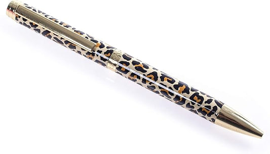 Graphique Cheetah Fashion Pen - 5.5" Ballpoint Pen with Refillable Black Ink, Twist-Top Pen, Makes a Beautiful and Unique Gift