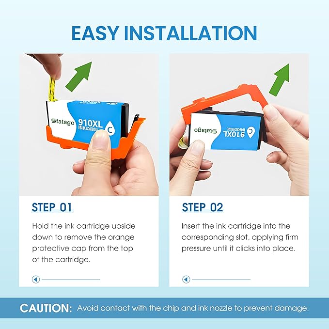 910xl Ink Cartridges Combo Pack for HP Printers Replacement for HP 910XL 910 Ink Work for HP Officejet Pro 8020 Ink Cartridges 8025e 8024e 8015e 8028e 8025 8035 8020 Printer (4 Pack, BCMY)