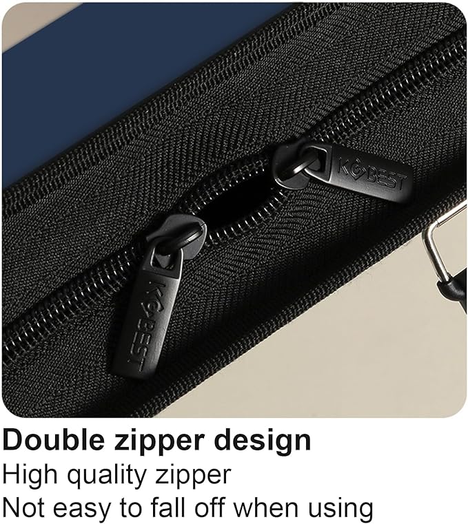 Acocony 11x17 Portfolio with Zipper Closure PP Material Oxford Cloth Edge Waterproof Blue 1 Pack