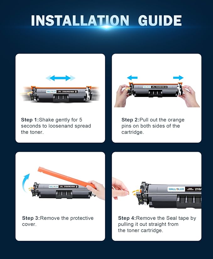 HALLOLUX for 210A Toner Cartridge Black 2 Pack (with Chip) Replacement for HP 210A Compatible with HP Color Laser MFP 4301fdw 4301fdn Pro 4201dw 4201dn Series Printer Toner (2-Black)