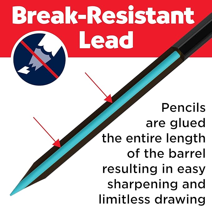 Faber-Castell Black Edition Colored Pencils Tin: Black Wood and Super Soft Core Lead, Art Colored Pencils for Adult Coloring, Teens, Kids and Beginners, Art Drawing Supplies (100 Count)