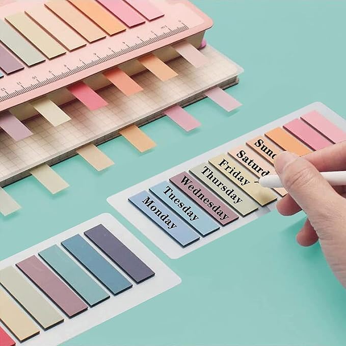 ELII Tabs 800Pcs Sticky Index Tabs Page Markers,Writable and Transparent Sticky Notes Page Tabs Book Markers Label Stickers Index Tabs for Page Marking Classify File (800 pcs Book tabs)