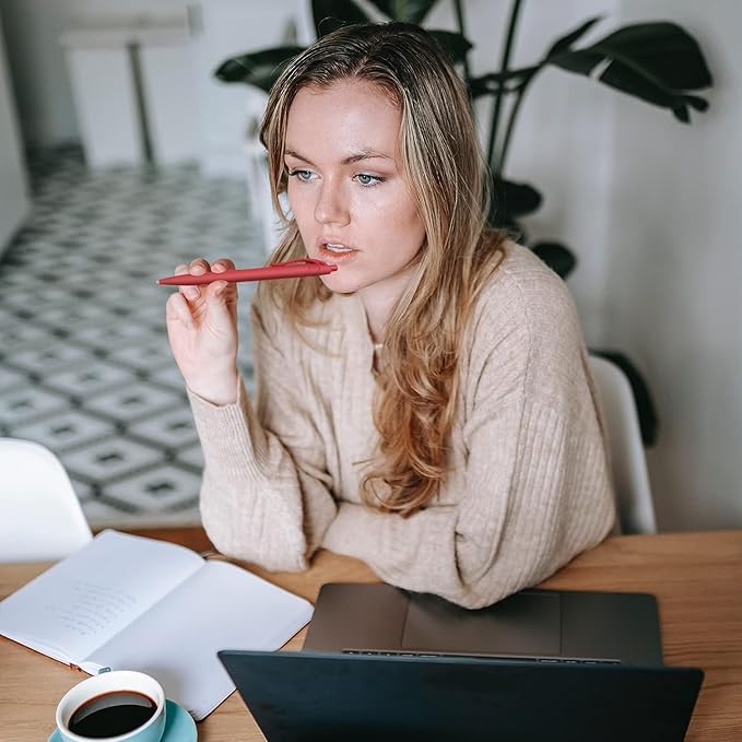 Aozora Pens Bulk 120 Pack Red Click Pens No Bleed Wholesale Retractable Ballpoint Pens Medium Point,Smooth Ink Pens for Journaling School Office Supplies 1.0MM Red Ink