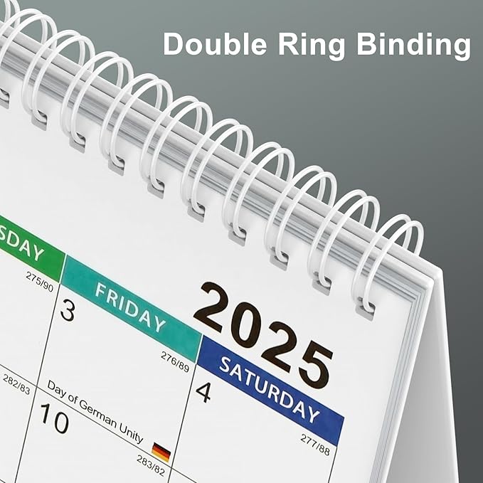 2025 Desk Calendar, from Jul 2025-Jun 2026, 12 Months Desktop Calendar, Holiday Reminders, Daily Square and Lines, Easy to Organizing and Planning for Home and Office