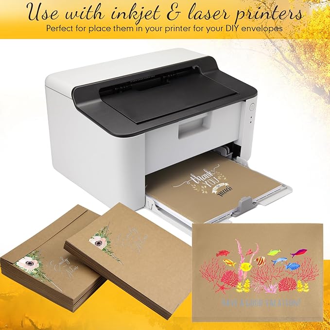 Crtiin 100 Pcs 9 x 12 Open End Booklet Envelopes 80 lb 120gsm Catalog Envelopes with Closure for Mailing Catalog Financial Document Magazine Pamphlet Business(Kraft Paper Color)