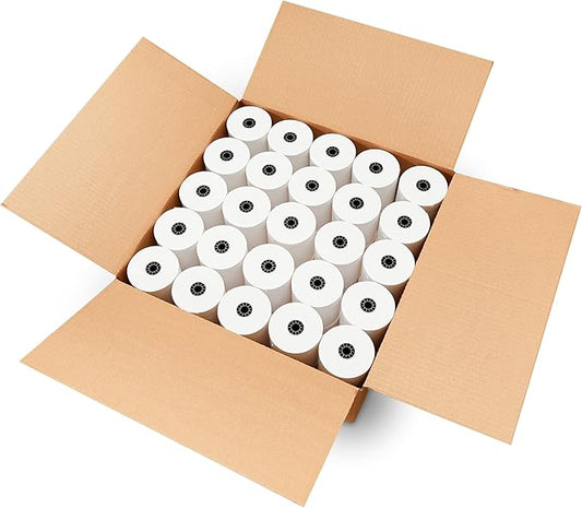 (50 Rolls) 3" x 165' 1-Ply Bond Receipt Paper POS Cash Register Point of Service Printer Paper SP700, 07901, 07706, 220,8340, m188b