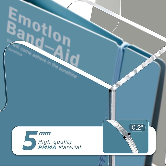 3 Slots Acrylic Magazine Holder, Desktop File Sorter Organizer Rack Bookshelf, Workspace Sorters Office Desk Accessories Organization Storage Stand, Clear