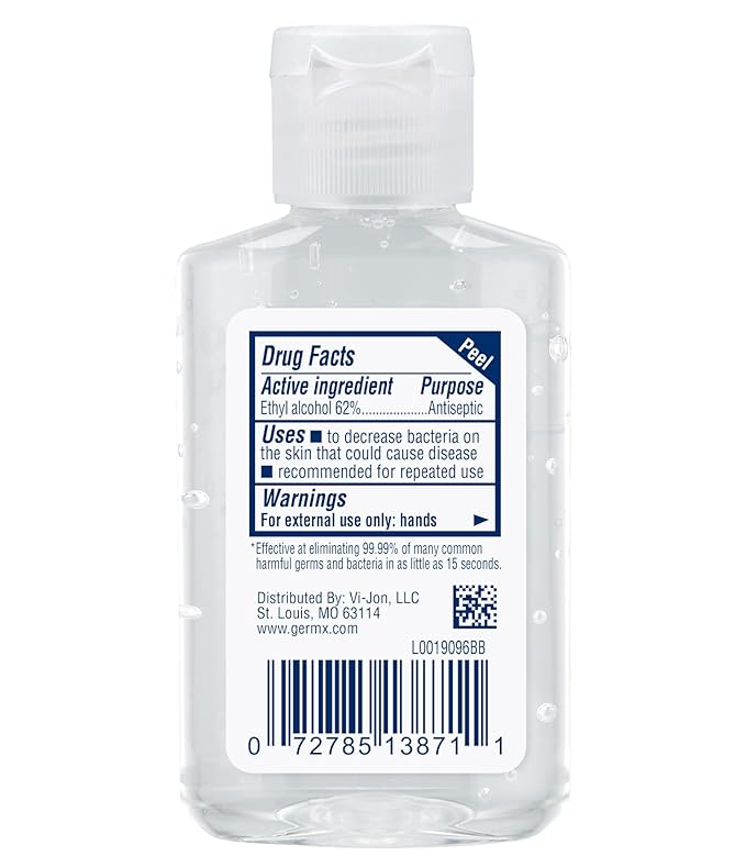 Germ-X Original Hand Sanitizer, Non-Drying Moisturizing Gel with Vitamin E, Instant and No Rinse Formula, Bulk Mini Travel Size for On-The-Go, 2 Fl Oz (Display Pack of 6)