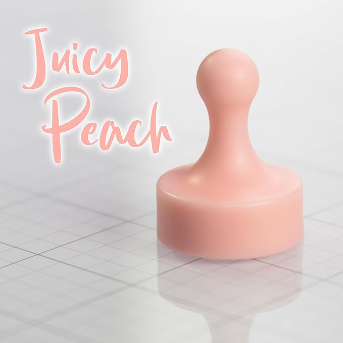 GLASSBOARD STUDIO Powerful Neodymium Magnets, Pawn-Shaped - Strong Fridge/Refrigerator and Whiteboard Magnet, Ideal for Office, Kitchen, Crafts - Rare Earth, Heavy Duty (2, Juicy Peach)