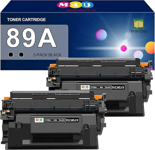 89A Black Toner Cartridges Compatible 89A CF289A 89X CF289X (with Chip) for Laser Jet Enterprise M507 M507n M507dn M507x MFP M528dn M528f M528c M528z M528 Series Printer (2-Pack)