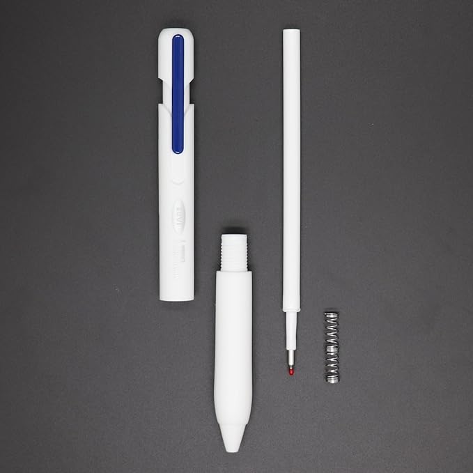 DUNBONG Retractable Ballpoint Pen,Ball pens, 0.5mm Gel Pens, Fine Point, 4 Black, 1 Blue &1 Red,Box of 6 Pens