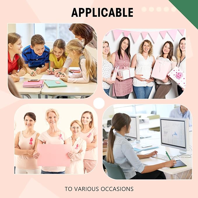 Fulmoon 50 Pcs Ballpoint Pens Bulk Retractable Comfortable Writing Pens Cute Back to School Supplies in Medium Point 1.0 mm for Teacher Student Bridal Shower Baby Shower (Avocado Green)