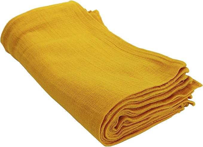 Arkwright Surgical Huck Towels - (Bulk Case of 120) Lint Free & Highly Absorbent Pre-Treated Cotton Cleaning Cloths, Perfect for Medical, Auto Detailing, Window, and Shop, 16 x 26 in, Yellow