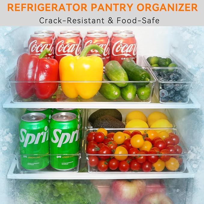 Criusia 12 Pack Large Clear Plastic Drawer Organizer Trays | MULTI-USE Acrylic Drawer Storage for Kitchen, Bathroom, Makeup, Office, School, Undies | College Dorm Room, Home Apartment Essentials