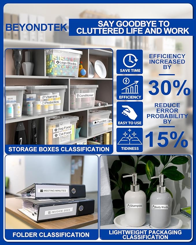 20PK TZE-231 Compatible with Brother P Touch Label Tape 12mm 0.47 White Refill TZe-231 Label Tape for Brother P-Touch Label Maker PT-D210 PT-H110 PT-D220 8m 26.2ft