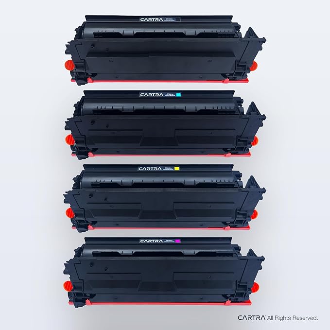 CARTRA 508A Toner Cartridges 4 Pack, Compatible Replacement for 508A Cyan Magenta Black Yellow Ink Cartridges for Color Printers, Work with Color Laser Printer M553 M577, Flow MFP M577 Series