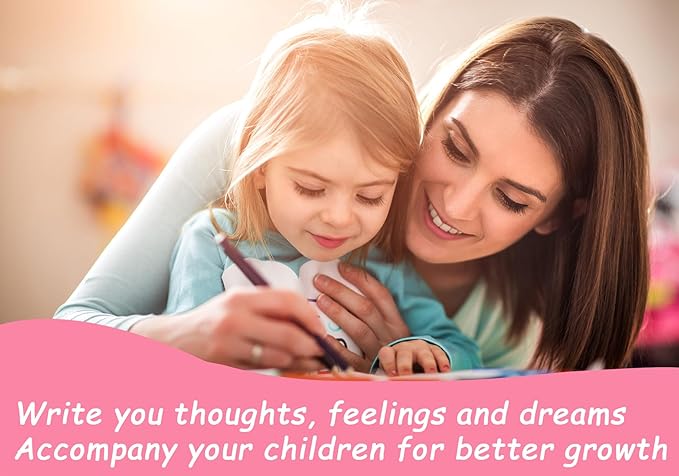 Girls Diary with Lock for Kids, 7x5.25 Inches 160 Lined Pages Secret Pink Butterfly Notebook for Girls Journal with Lock for Kids Pre School Writing Drawing Cute Girls Gifts for Birthday