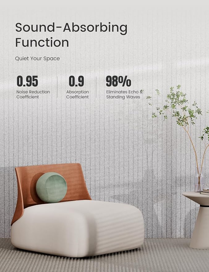 Bumusty Large Cork Board Alternative-36 x24 Felt Bulletin Board Tiles, with 30 Pushpins, 40 Adhesive Tabs, 6-Pack Slat Wall Paneling, Cork Boards for Office Push Pin Board Felt Board-Marble Gray