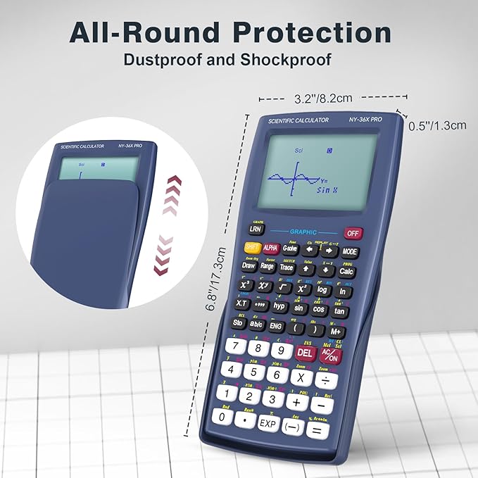 Graphing Scientific Calculators ROATEE 36X Pro Office Calculators for High School with 360 Functions Financial Calculator Desktop, 3-in 14 Digit Display Office Supplies for Student Teacher Engineer