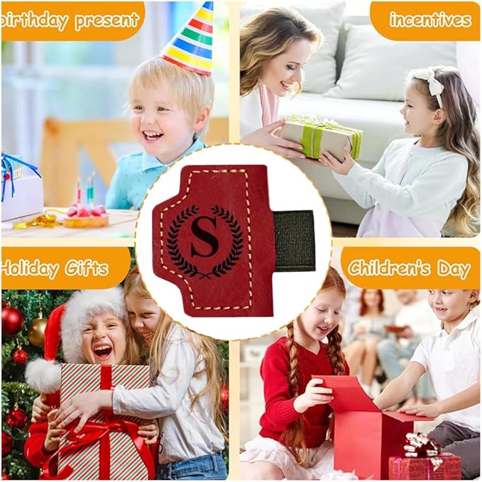 Custom Bookmark with Pen Holder with 26 Letters Personalized Magnetic Leather Book Mark, Customized Name Book Marker Clip with Initial for Men Women, Gifts for Book Lovers, Readers, (Blue, K)