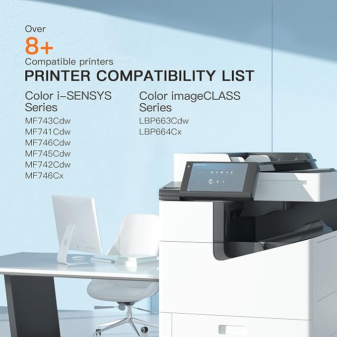 E-Z Ink Compatible Toner Cartridge Replacement for Canon 055 055H High Capacity Toner Cartridge for Canon Color ImageCLASS MF743Cdw MF741Cdw MF746Cdw MF743 Printer (Black Cyan Magenta Yellow, 4-Pack)