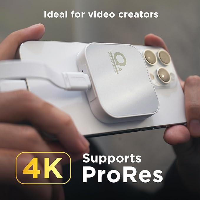 DATO Magnetic External SSD 4TB External Solid State Drive Portable SSD USB 4.0 Gen 3x2 up to 4000/3600 MB/s Type-C 4K ProRes HDR Record, Compatible with iPhone 15&16 Pro Max - ARES Q4 Series