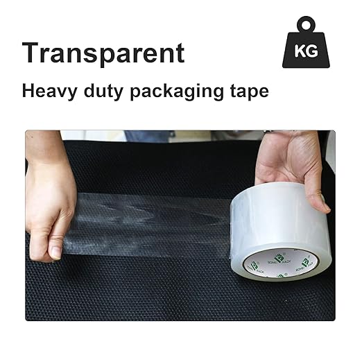 BOMEI PACK 3 inch Wide Heavy Duty Packing Tape, 2.4 Mil 3.0 Inch x 60 Yards, 3 Refills Rolls Clear Box Tape for Moving, Shipping, Mailing and Packaging