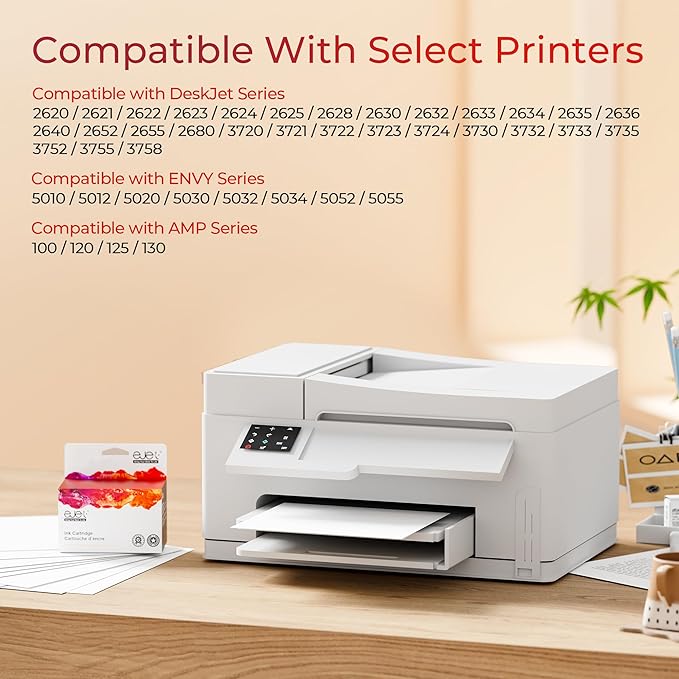 65XL Ink Cartridge Black/Color Combo Pack Replacement for HP 65XL High Yield Works with HP DeskJet 3752 3755 3700 3772 2655 2652 2622 Envy 5010 5012 5055 5052 AMP 100 Printer,Black, Tri-Color, 2-Pack