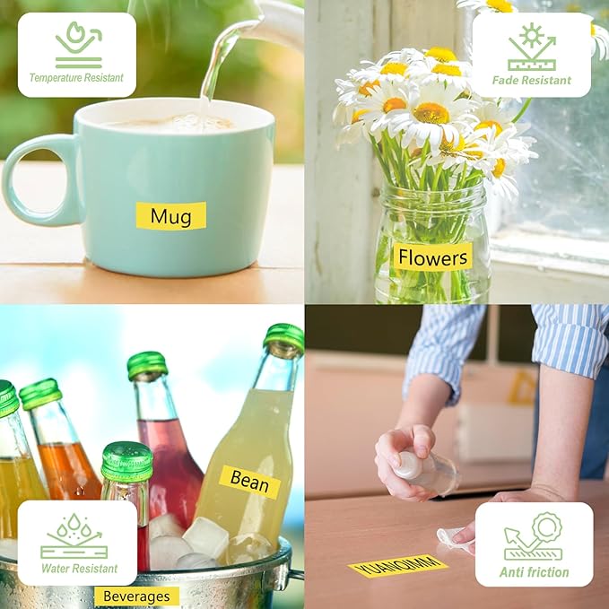 3-Pack TZe-621 Yellow TZe TZ Tape Compatible with Brother P Touch Label Maker Tape TZ-621 TZe621 TZ621 Label Tape 9mm 0.35 Laminated Black on Yellow for PTD210 PTD220 PTH110BP PTD410 PTD600